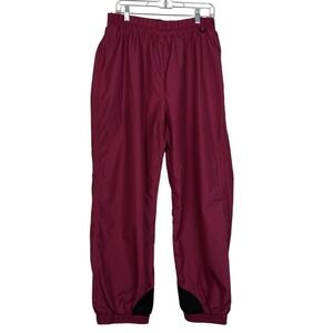 Columbia Ski Snow Pants Women XL Magenta Pink Vintage Nylon Reinforced Cuffs